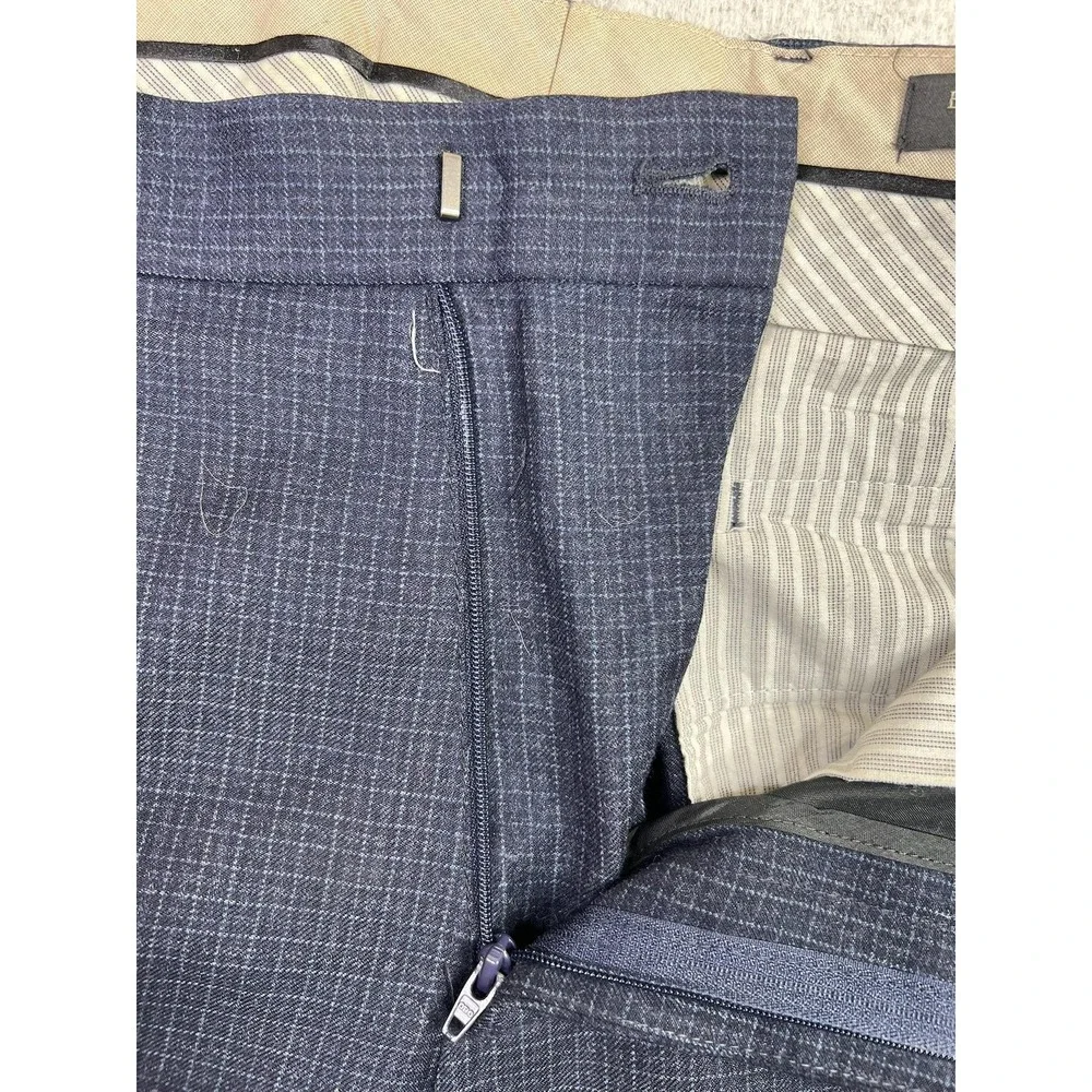 Banana Republic Dress Pants Mens 32x34 (Fits 34x32) Navy Wool Tailored Slim‎ Fit